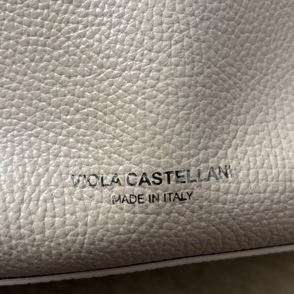 Viola Castellani Italian Leather Chain Strap Purse Pink NEW - Picture 7 of 8